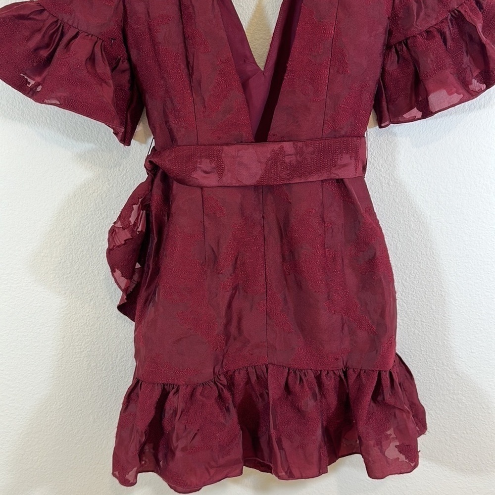 C/MEO Collective Textured Ruffle Wrap Dress - Picture 8 of 10